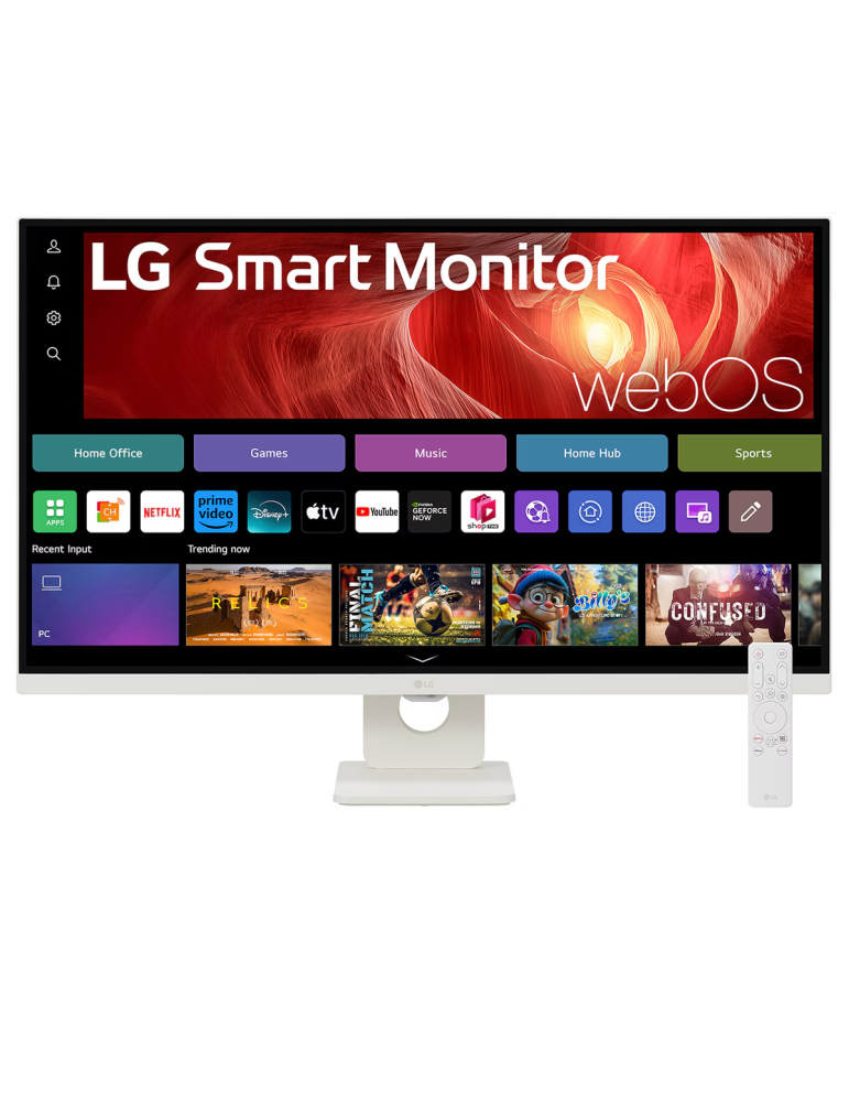 LG 32U721SA-W.AEU Smart Monitor - 4K UHD, webOS, Apple Airplay 2 integrierter Mediaplayer, Screen Share, Bluetooth, PD-Out 65W