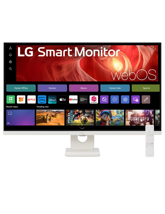 LG 32U721SA-W.AEU Smart Monitor - 4K UHD, webOS, Apple Airplay 2 integrierter Mediaplayer, Screen Share, Bluetooth, PD-Out 65W