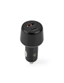 Nedis Auto-Ladegerät 65 W 2.0 3.0 3.25 A - Anzahl der Ausgänge: 2, Port Type: USB-A / USB-C™, Automatische Spannungswahl