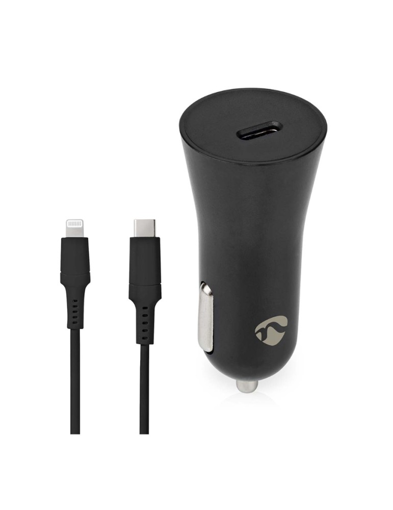 Nedis Auto-Ladegerät 20W 1.67 2.22 3.0 A - Anzahl der Ausgänge: 1, Port Type: USB-C™, Lightning 8-Pin (Lose) Kabel, Automatische