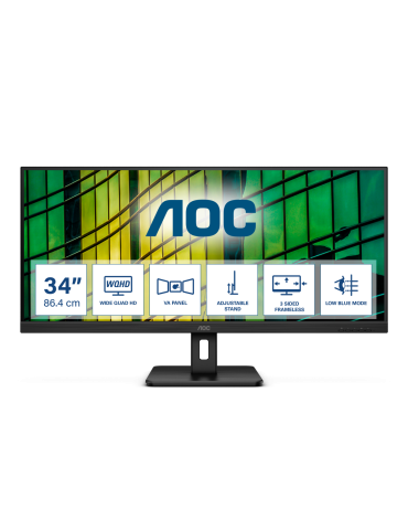 AOC U34E2M WQHD Monitor - 100 Hz, Adaptive Sync, HDMI