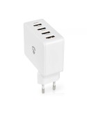 Nedis Netzladegerät 24 W Schnellladefunktion 4x 2.4 A - Anzahl der Ausgänge: 4, 4x USB-A, Kein Kabel im Lieferumfang enthalten, 