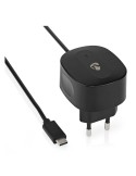 Nedis Netzladegerät 15 W Schnellladefunktion 1x 3.0 A - Anzahl der Ausgänge: 1, USB-C™ (Fixed) Kabel, Single Voltage Output