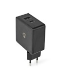 Nedis Netzladegerät 57 W Schnellladefunktion 2.25 A 2.4 - Anzahl der Ausgänge: 2, USB-A, USB-C™, Kein Kabel im Lieferumfang enth