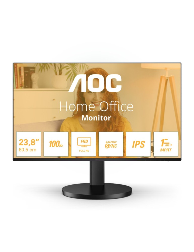 AOC 24B3HA2 24 Zoll Full HD Monitor, eingeb. Lautsprecher (1920x1080, 100 Hz, VGA, HDMI 1.4) schwarz