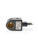 Nedis Steckdosen Adapter Euro / Typ C (CEE 7/16) - 100 - 240 V AC 50/60 Hz, 12 V DC, 6 W, Netzstromversorgung, 0.3 A, schwarz, K
