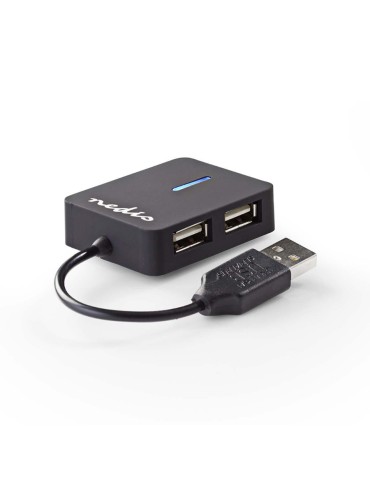 Nedis USB-Hub USB-A Stecker - 4x USB A, 4-Port port(s), USB 2.0, Stromversorgung über USB