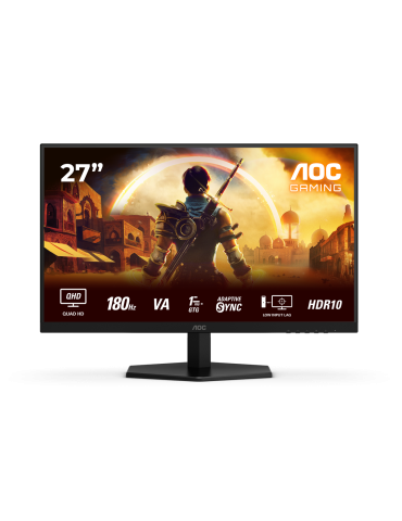 Q27G42XNE 27 Zoll Quad HD Monitor, 180 Hz, 1 ms, FreeSync Prem., HDR10 (2560x1440, 2x HDMI 2.0, 1x DisplayPort 1.4) schwarz