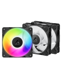 ARCTIC P12 PRO Reverse A-RGB schwarz 3er-Pack | Gehäuselüfter