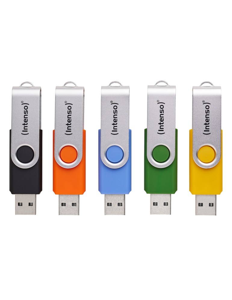 5er-Pack Intenso Office Line Typ-A USB-Stick 32GB Swivel, bis zu 70 MB/s, USB 3.2 Gen 1x1 (5 Gbit/s)