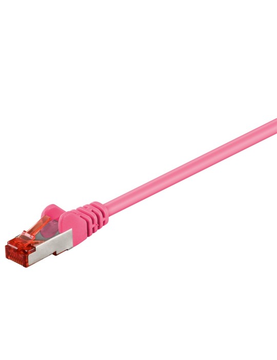 Goobay 2m CAT 6 Patchkabel, S/FTP (PiMF), Magenta