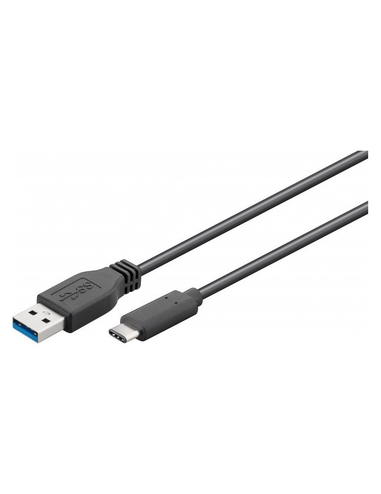 Goobay USB 3.0-Stecker (Typ A)  USB 3.1-Stecker (Typ C) [1m schwarz]
