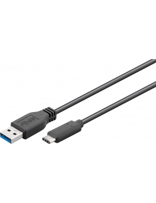 Goobay USB 3.0-Stecker (Typ A)  USB 3.1-Stecker (Typ C) [1m schwarz]