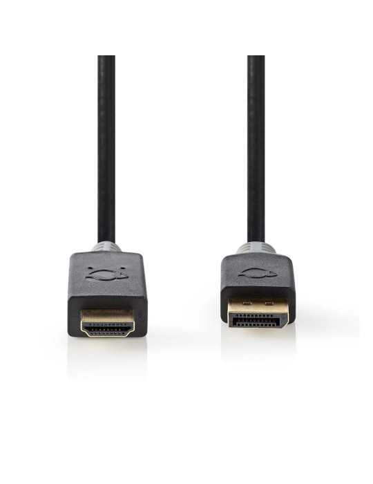 Nedis Displayport-Kabel DisplayPort Stecker | HDMI™ Stecker DisplayPort Stecker | HDMI™ Stecker | 4K@30Hz | Vergoldet | 1.00 m |