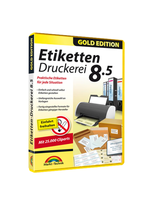 Markt+Technik Etiketten Druckerei 8.5 Gold Edition