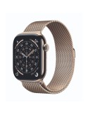 Apple Watch Series 11 Cellular 46mm Gold Titan Gehäuse mit Gold Milanaise Armband - S/M