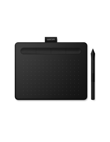 Wacom Intuos S Black, Grafiktablet zur Illustration und Fotobearbeitung, Incl. Drucksensitiver, batterieloser Wacom Pen 4K
