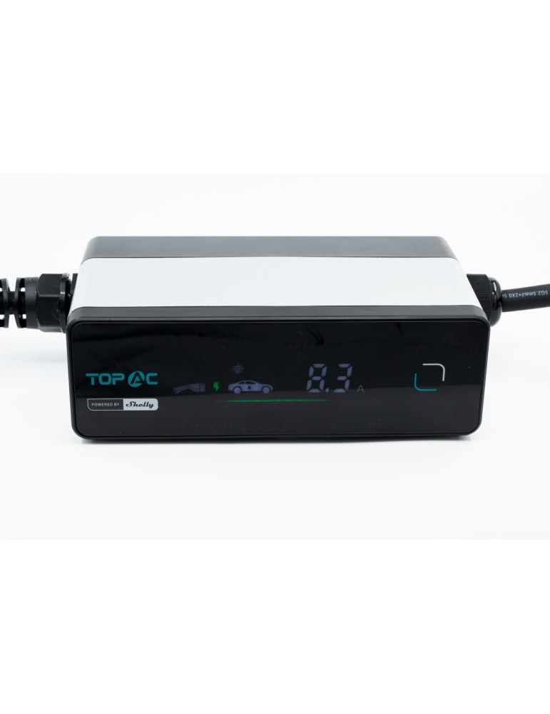 Shelly TopAC Portable EV Charger 11kW Tragbares Ladegerät für Elektroautos · WLAN · BT · EVE01-11R