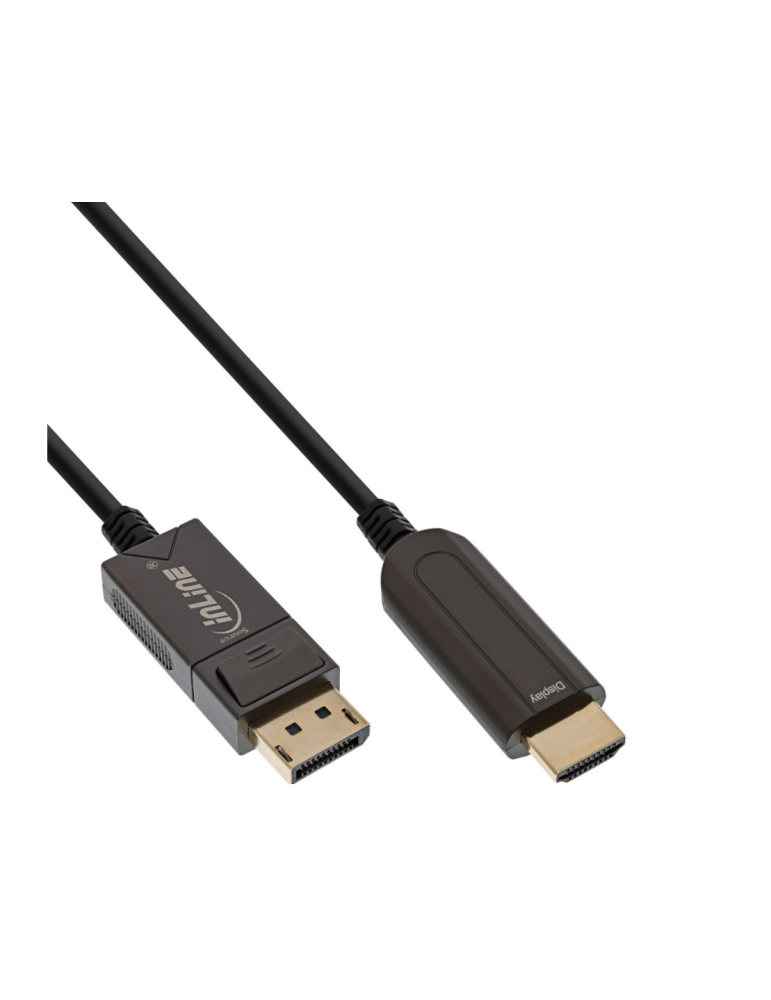 InLine DisplayPort zu HDMI AOC Konverter Kabel, 4K/60Hz, schwarz