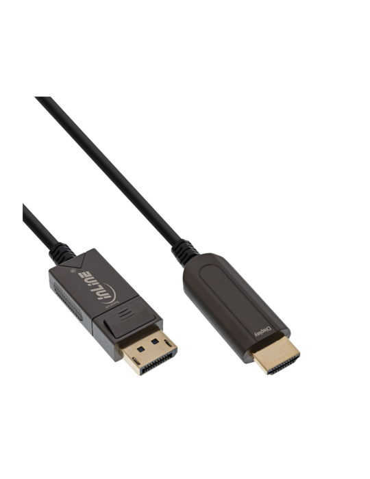 InLine DisplayPort zu HDMI AOC Konverter Kabel, 4K/60Hz, schwarz