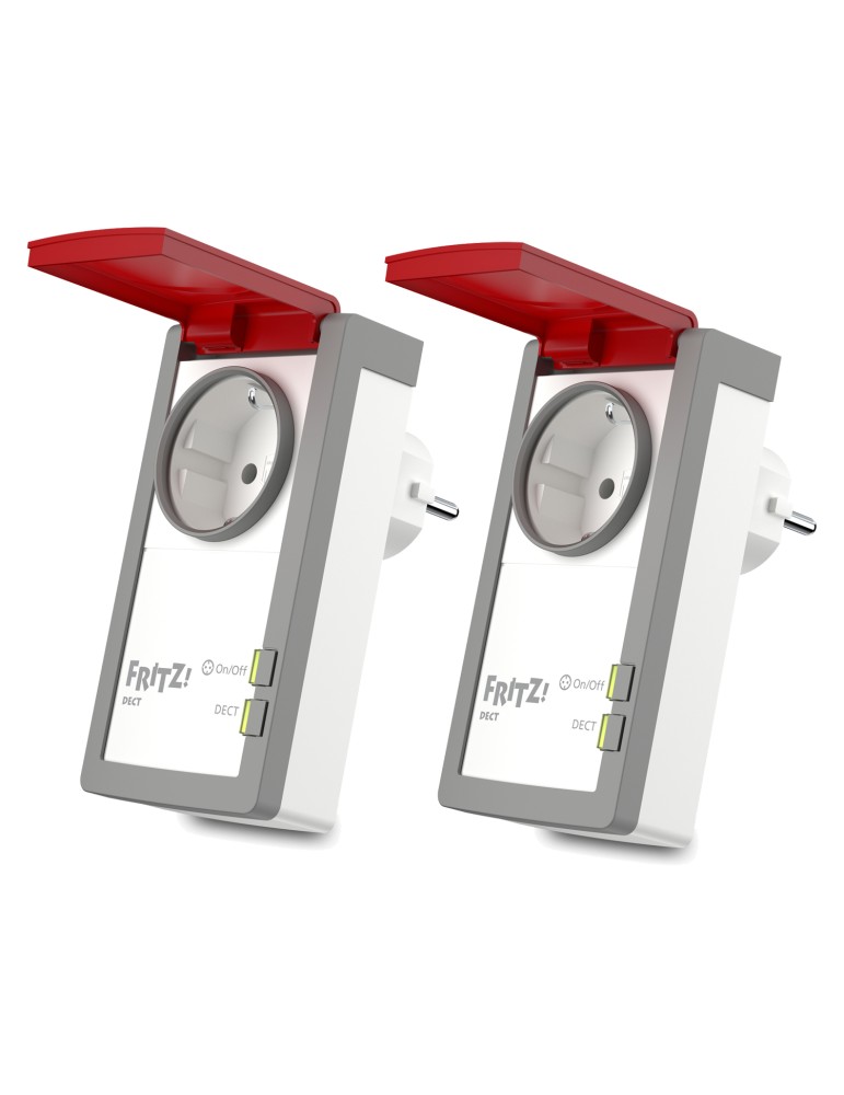 2er Pack FRITZ!DECT 210 Intelligente Steckdose [spritzwassergeschützt (IP44)]