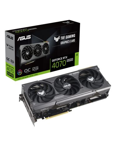 ASUS TUF GeForce RTX 4070 SUPER OC Grafikkarte - 12GB GDDR6X, HDMI, 3x DP