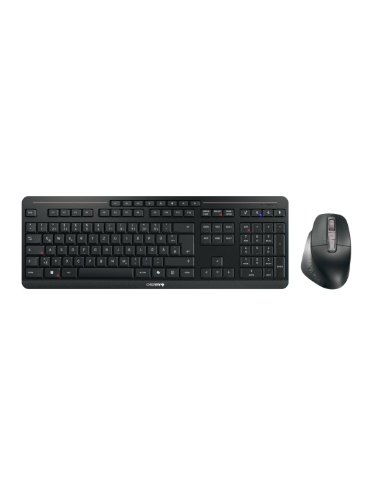 Cherry Stream Desktop Ultimate, Kabelloses Tastaturset 2x Bluetooth®-5.2-Kanäle, 2,4-GHz-Funk und USB, Ergonomische 7-Tasten-Mau