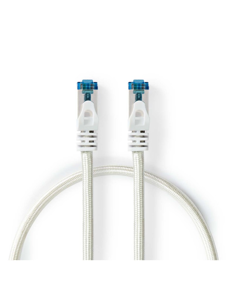Nedis Cat 6a Kabel S/FTP | RJ45 Stecker | RJ45 Stecker | 0.50 m | Snagless | Rund | Geflochten / PVC | Silber | Verpackung mit S