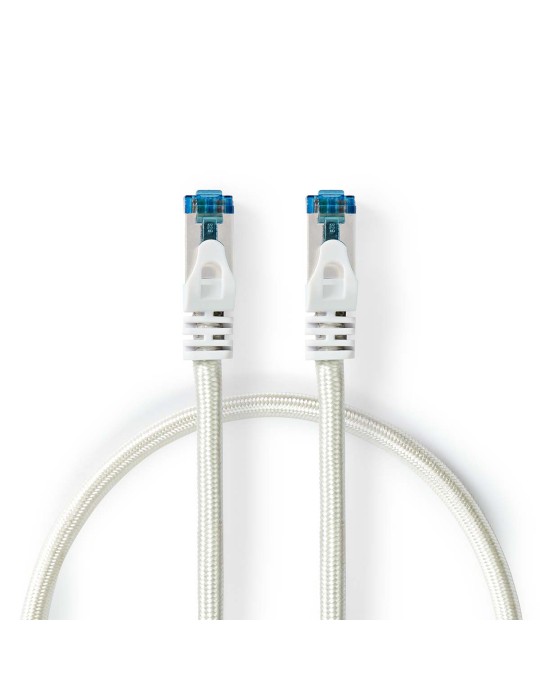 Nedis Cat 6a Kabel S/FTP | RJ45 Stecker | RJ45 Stecker | 5m | Snagless | Rund | Geflochten / PVC | Silber | Verpackung mit Sicht