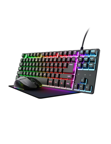 Trust GXT794 3-in-1 Gaming Bundle Bundle bestehend aus Tastatur, Maus und Mauspad