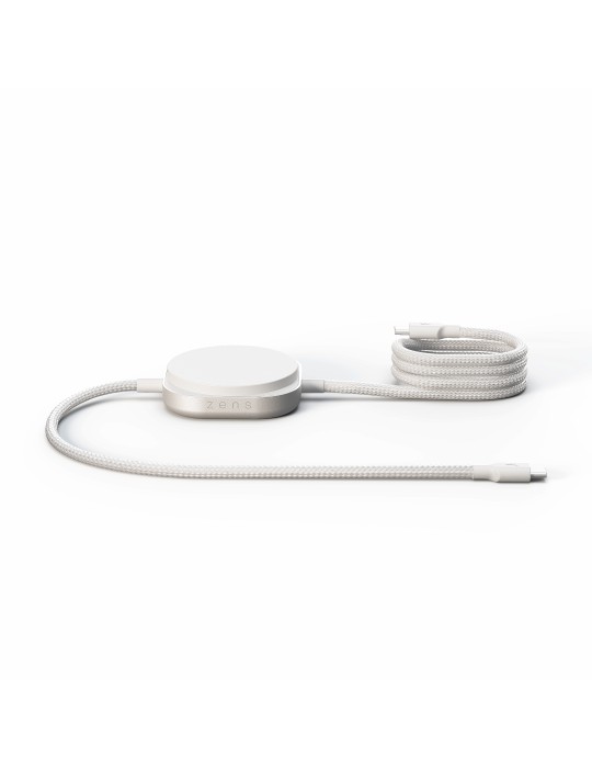 Zens Charging Cable USB C-C Pro 2 - White Kabelloses Ladegerät - 140 Watt - 2 Ausgabeanschlussstellen (magnetisch, 24 pin USB-C)