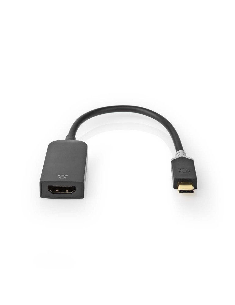 Nedis USB-Adapter USB 3.2 Gen1 - USB-C™ Stecker, 4K@60H , HDMI Buchse, 0.20 m, rund, vergoldet, PVC, Anthrazit