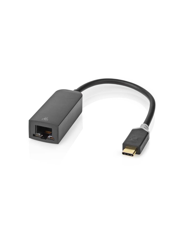 Nedis USB-Netzwerkadapter, USB 3.2 Gen 1 | 1000 Mbps, 0,2m | USB-C™ Stecker | RJ45 Buchse | 0.20 m | Rund | Vergoldet | Verzinnt