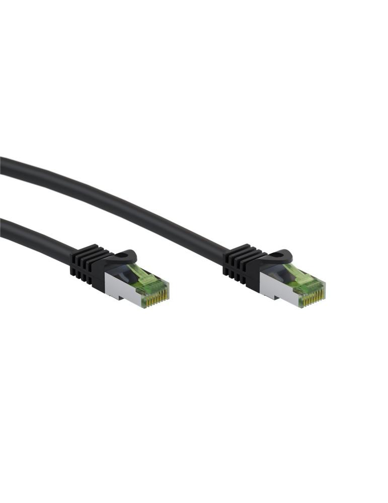 Goobay GHMT-zertifiziertes CAT 8.1 3m Patchkabel, S/FTP (PiMF), schwarz