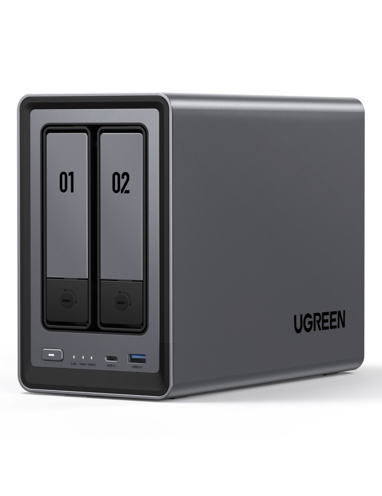 UGREEN NASync DXP2800 2-Bay NAS 0/2 SATA, 0/2 M.2 SSD, 1x 2.5GbE, 8GB RAM