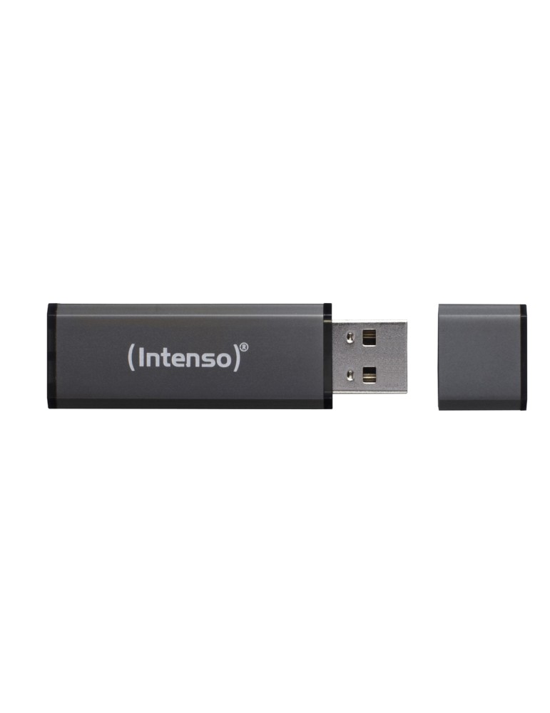 Intenso Alu Line Typ-A 16GB USB-Stick Anthrazit Mit Schutzkappe, bis zu 28 MB/s, USB 2.0