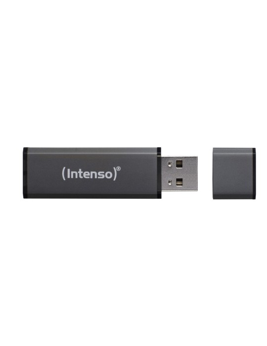 Intenso Alu Line Typ-A 16GB USB-Stick Anthrazit Mit Schutzkappe, bis zu 28 MB/s, USB 2.0