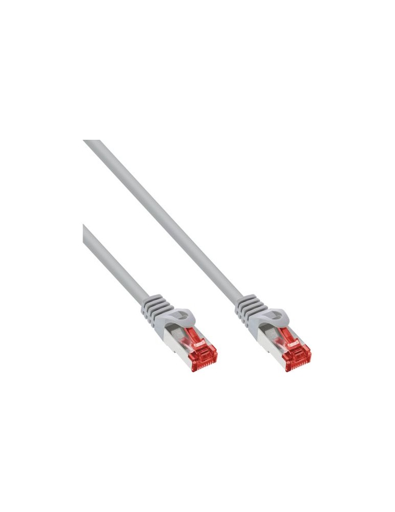 InLine Patchkabel, S/FTP (PiMf), Cat.6, grau, 0,5m, CCA