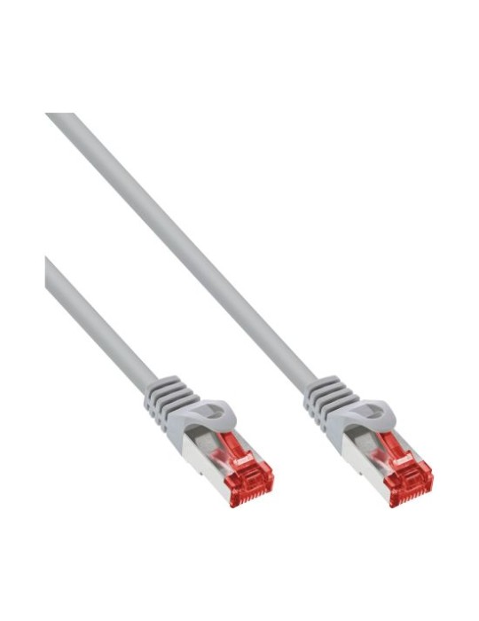 InLine Patchkabel, S/FTP (PiMf), Cat.6, grau, 0,5m, CCA
