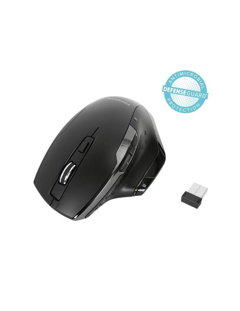 Targus Antimikrobielle ergonomische kabellose Maus schwarz, incl. Dongle