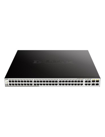 D-Link DGS-1210-52MP Smart+ Managed Switch [48x Gigabit Ethernet PoE+, 4x GbE/SFP Combo]