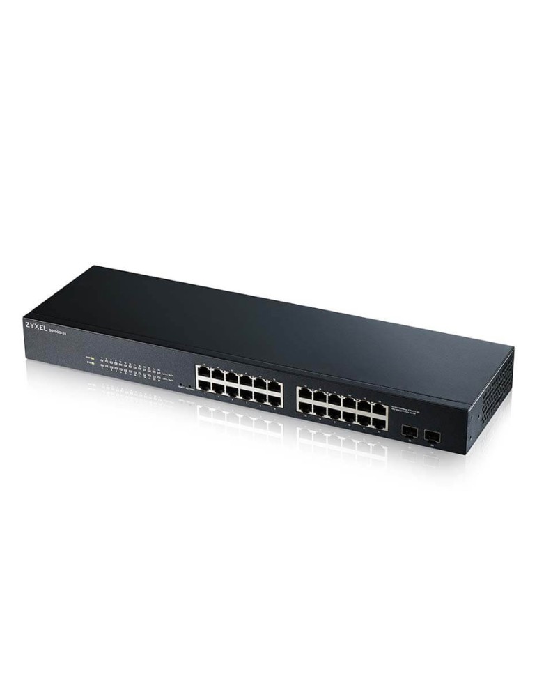 Zyxel GS1900-24 V2 Smart Managed Switch 24x Gigabit Ethernet, Layer 2, Rackmount, Lüfterlos