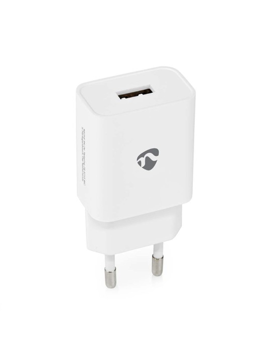 Nedis Netzladegerät 12 W 1x 2.4 A A - Anzahl der Ausgänge: 1x USB-A, Kein Kabel im Lieferumfang enthalten, Single Voltage Output