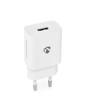 Nedis Netzladegerät 12 W 1x 2.4 A A - Anzahl der Ausgänge: 1x USB-A, Kein Kabel im Lieferumfang enthalten, Single Voltage Output