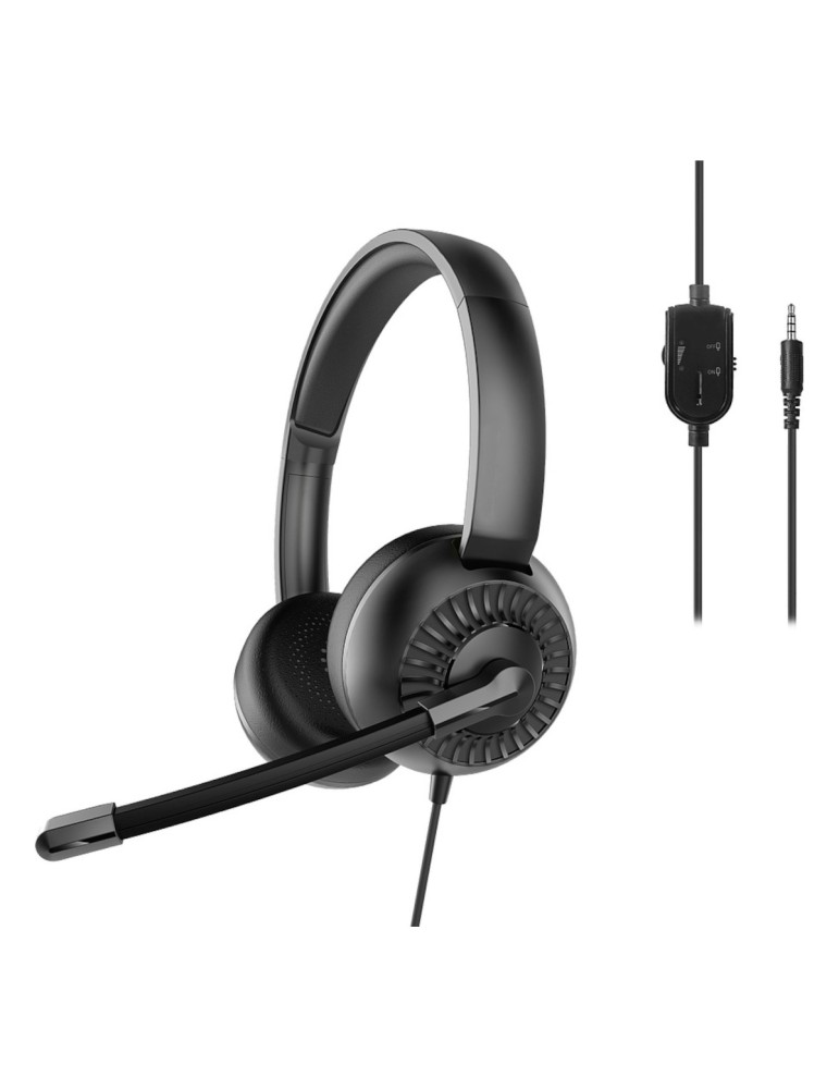 SPEEDLINK METIS Stereo Headset, 3,5mm Klinke mit Y-Adapter schwarz