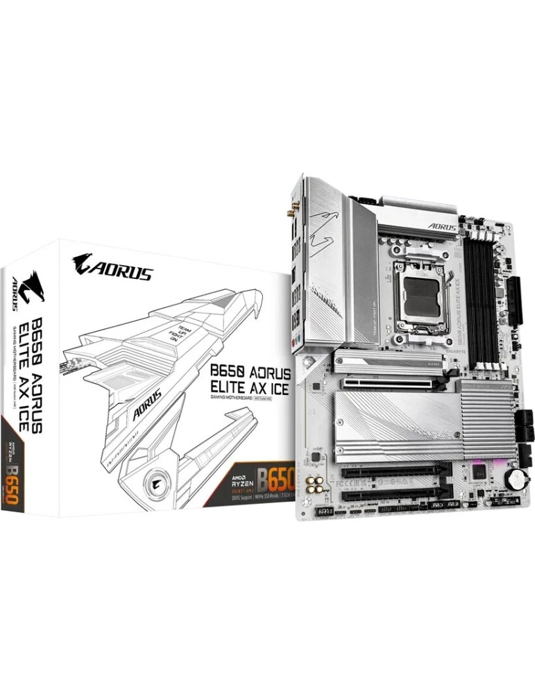 GIGABYTE B650 AORUS Elite AX ICE Mainboard Sockel AM5