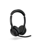 Jabra Evolve2 55, Stereo-Bluetooth-Headset, 4 Mikrofone UC kompatibel, Aktive Geräuschunterdrückung (ANC), incl. Link 380 USB-A 