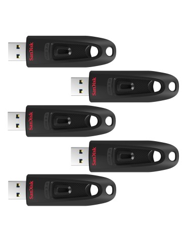SanDisk Ultra USB-Stick 16GB 5er Pack Slider, bis zu 100 MB/s, USB 3.2 Gen 1x1 (5 Gbit/s)