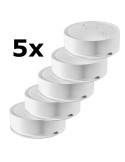 Bundle 5x Shelly Plus Smoke Rauchmelder - Smarter WLAN- und Bluetooth-Rauchmelder mit App-Benachrichtungen und akustischen Warnu