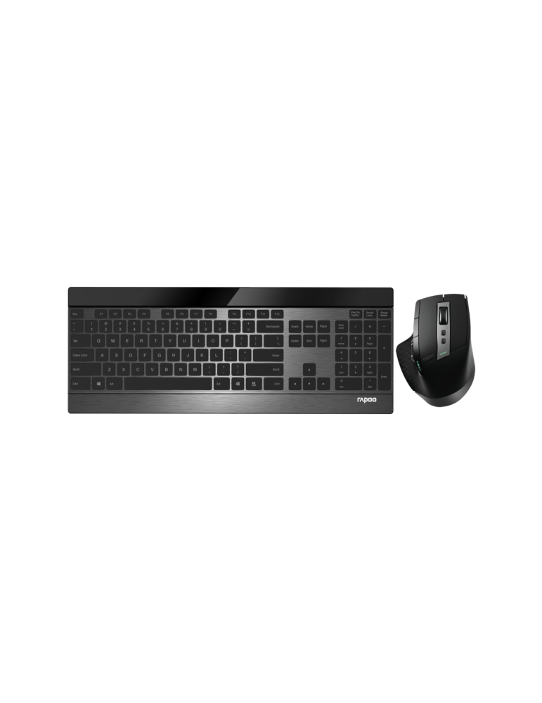 Rapoo Kabelloses ultraflaches Multi-Mode-Deskset "9900M",schwarz kabellose Multimodus-Verbindung - ultraflaches Design - QWERTZ 